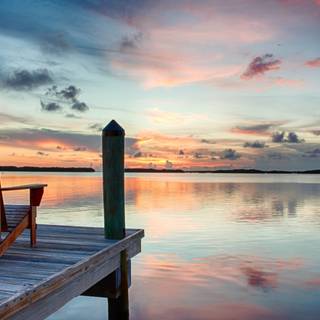 Lake sunset wallpaper