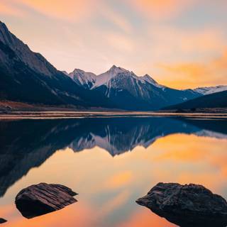 Lake sunset wallpaper