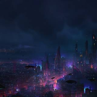 Cyberpunk city 4k wallpaper