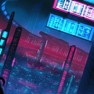 Cyberpunk city 4k wallpaper