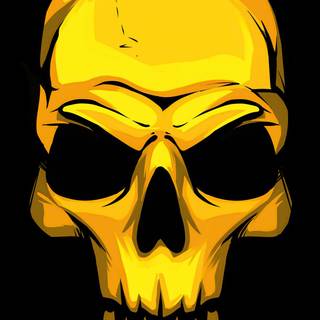 Yellow skull wallpaper