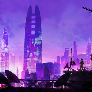 Cyberpunk city 4k wallpaper