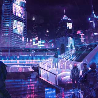 Cyberpunk city 4k wallpaper