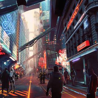 Cyberpunk city 4k wallpaper