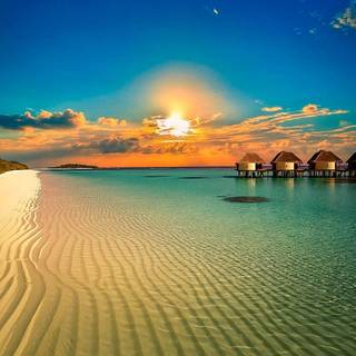 Summer resort wallpaper