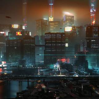 Cyberpunk city 4k wallpaper