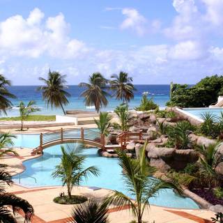 Summer resort wallpaper