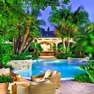 Summer resort wallpaper