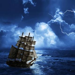 Lightning boats wallpaper