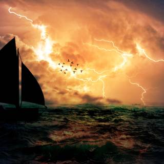 Lightning boats wallpaper