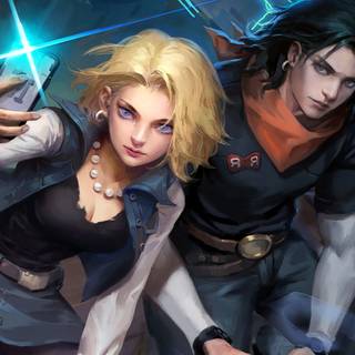 Dragon Ball Android 17 and 18 wallpaper