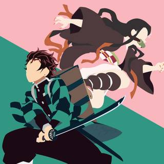 Tanjiro Demon Slayer minimalist wallpaper