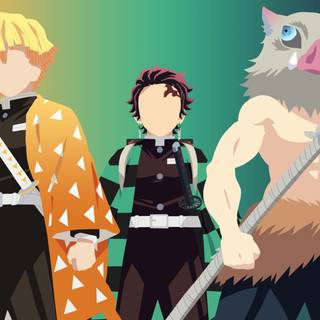 Tanjiro Demon Slayer minimalist wallpaper