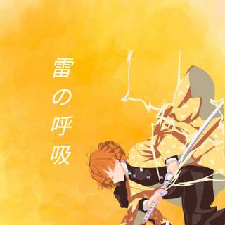 Zenitsu HD minimalist wallpaper