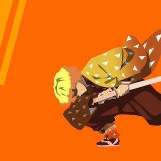 Zenitsu HD minimalist wallpaper