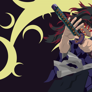 Tanjiro Demon Slayer minimalist wallpaper