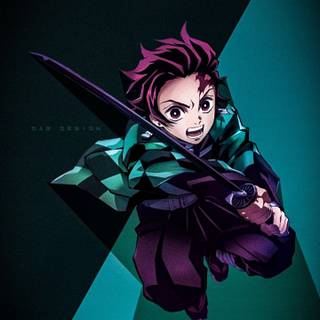 Tanjiro Demon Slayer minimalist wallpaper