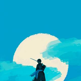 Tanjiro Demon Slayer minimalist wallpaper