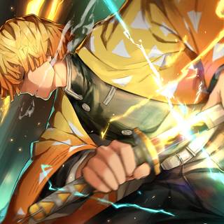 Zenitsu HD minimalist wallpaper