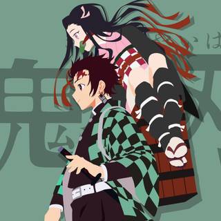 Tanjiro Demon Slayer minimalist wallpaper