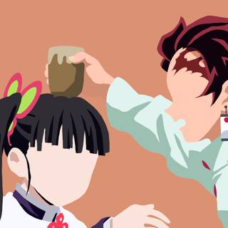 Tanjiro Demon Slayer minimalist wallpaper
