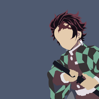 Tanjiro Demon Slayer minimalist wallpaper