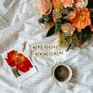 Hello spring aesthetic wallpaper