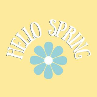 Hello spring aesthetic wallpaper