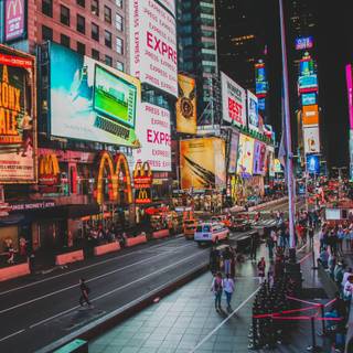 Times Square 4k wallpaper