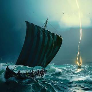 Cool lightning boats wallpaper