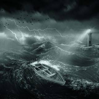 Cool lightning boats wallpaper