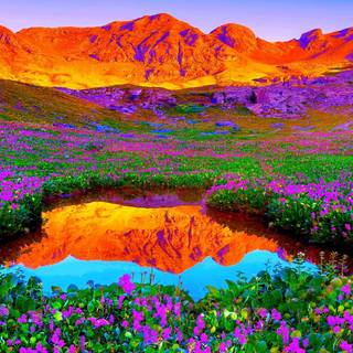 Color landscape wallpaper