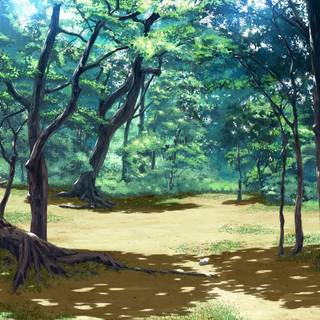 Anime woods wallpaper