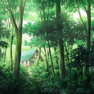 Anime woods wallpaper
