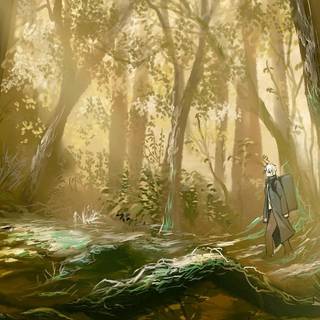 Anime woods wallpaper