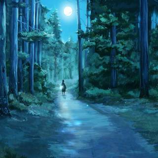 Anime woods wallpaper