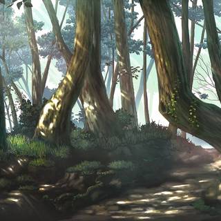 Anime woods wallpaper