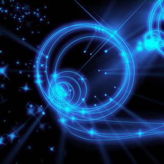 Blue graphic wallpaper