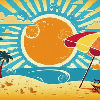 Beach summer vintage wallpaper