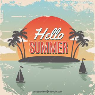 Beach summer vintage wallpaper
