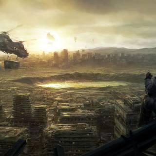 Post apocalyptic landscape wallpaper