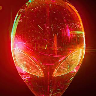 Neon red phone wallpaper