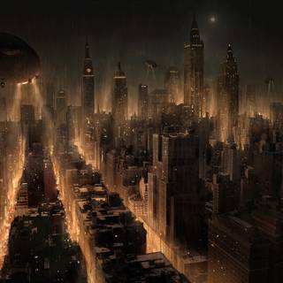 Brown city wallpaper