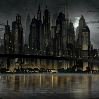 Gothic city wallpaper