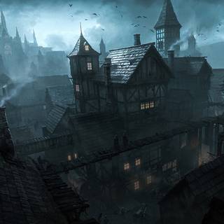 Dark medieval wallpaper
