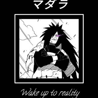 Madara Uchiha black and white wallpaper