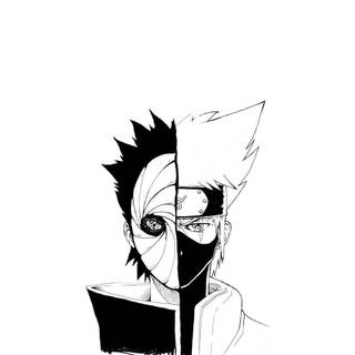 Madara Uchiha black and white wallpaper