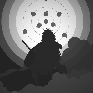 Madara Uchiha black and white wallpaper