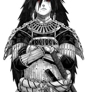 Madara Uchiha black and white wallpaper