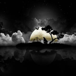 iPhone black clouds wallpaper